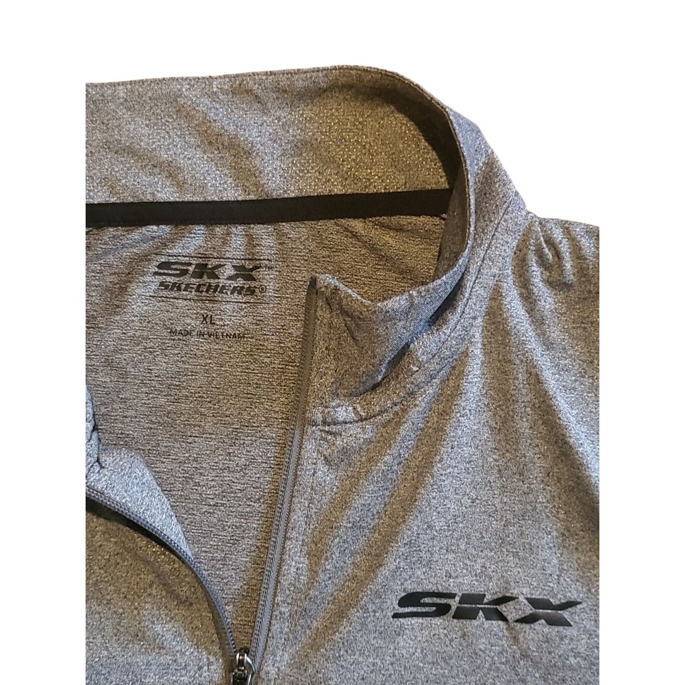 Skechers SKX 1/4 Zip Pullover Shirt Mens XL Gray Long Sleeve Mock Neck Athletic - Picture 6 of 6